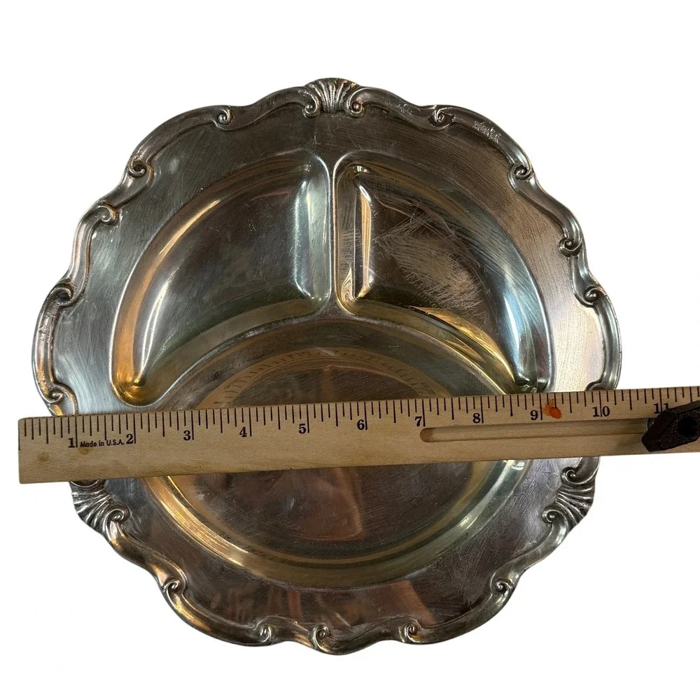 Sheridan Silverplate Shell Bowl Relish Tray Set‎ Reed & Barton Vintage Ornate